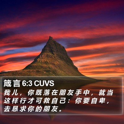 箴 言 6:3 CUVS Bible Verse Image