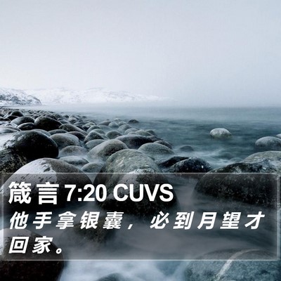 箴 言 7:20 CUVS Bible Verse Image