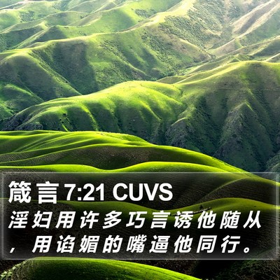 箴 言 7:21 CUVS Bible Verse Image