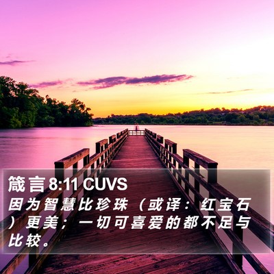 箴 言 8:11 CUVS Bible Verse Image