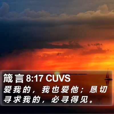 箴 言 8:17 CUVS Bible Verse Image