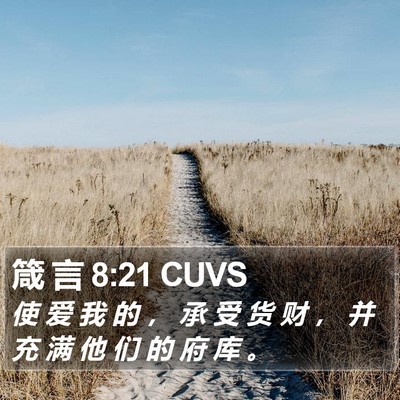 箴 言 8:21 CUVS Bible Verse Image