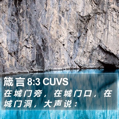 箴 言 8:3 CUVS Bible Verse Image