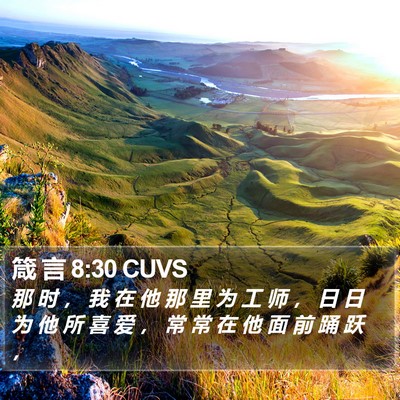 箴 言 8:30 CUVS Bible Verse Image