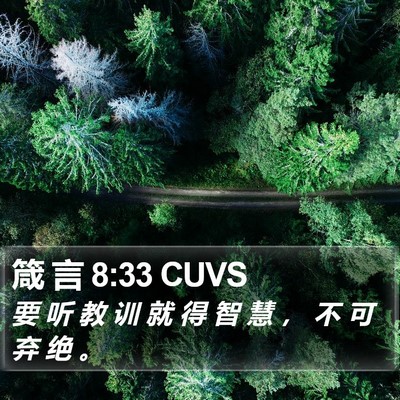 箴 言 8:33 CUVS Bible Verse Image