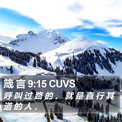 箴 言 9:15 CUVS Bible Verse Image