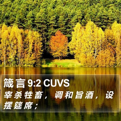 箴 言 9:2 CUVS Bible Verse Image