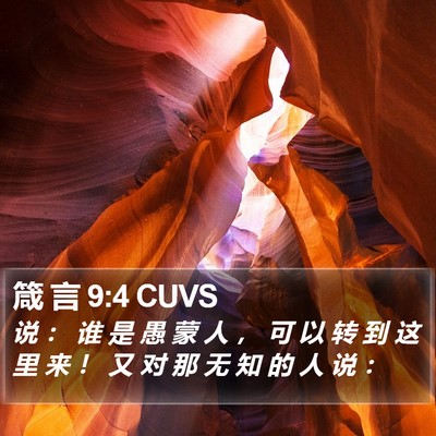 箴 言 9:4 CUVS Bible Verse Image