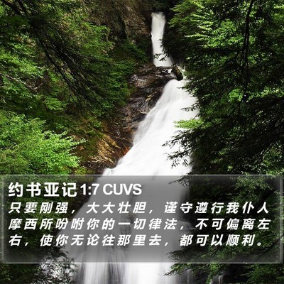 约 书 亚 记 1:7 CUVS Bible Verse Image