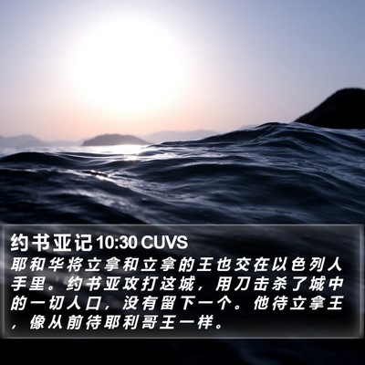 约 书 亚 记 10:30 CUVS Bible Verse Image