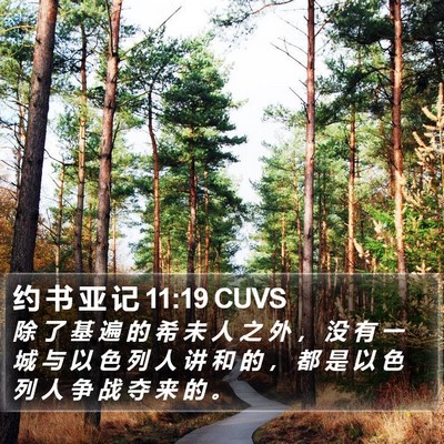 约 书 亚 记 11:19 CUVS Bible Verse Image