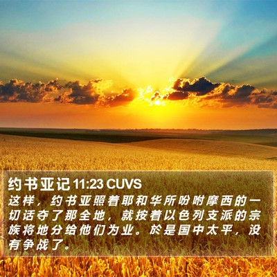 约 书 亚 记 11:23 CUVS Bible Verse Image