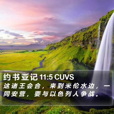 约 书 亚 记 11:5 CUVS Bible Verse Image