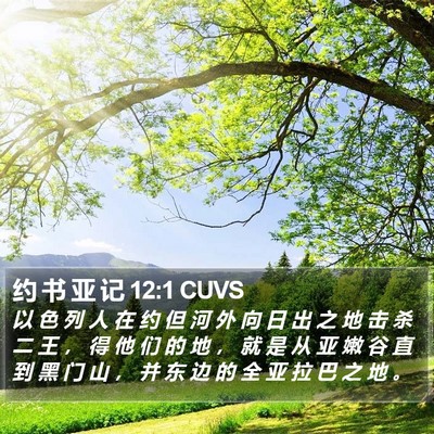 约 书 亚 记 12:1 CUVS Bible Verse Image