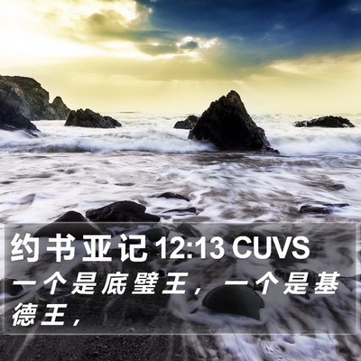 约 书 亚 记 12:13 CUVS Bible Verse Image