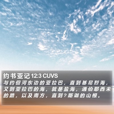 约 书 亚 记 12:3 CUVS Bible Verse Image