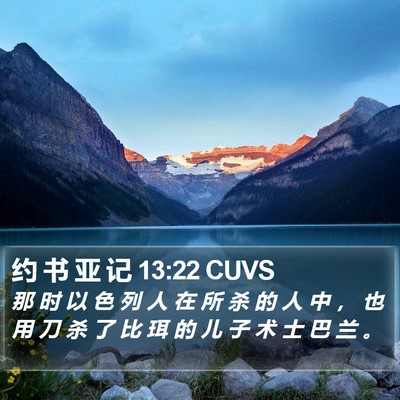 约 书 亚 记 13:22 CUVS Bible Verse Image