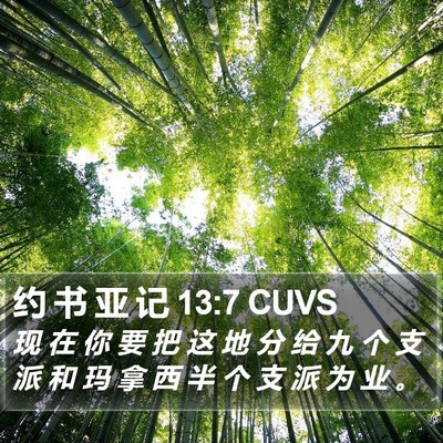 约 书 亚 记 13:7 CUVS Bible Verse Image