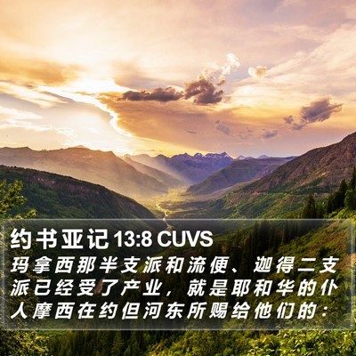 约 书 亚 记 13:8 CUVS Bible Verse Image