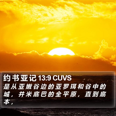 约 书 亚 记 13:9 CUVS Bible Verse Image