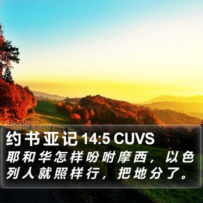 约 书 亚 记 14:5 CUVS Bible Verse Image