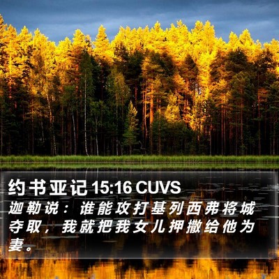 约 书 亚 记 15:16 CUVS Bible Verse Image