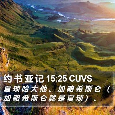 约 书 亚 记 15:25 CUVS Bible Verse Image