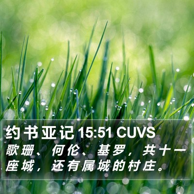 约 书 亚 记 15:51 CUVS Bible Verse Image