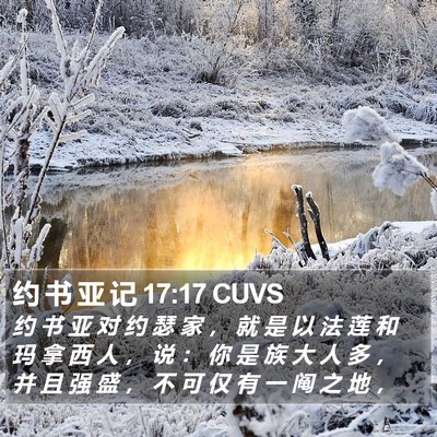 约 书 亚 记 17:17 CUVS Bible Verse Image