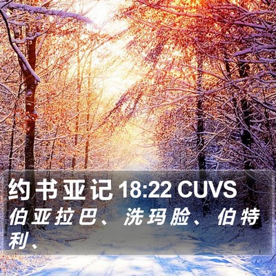 约 书 亚 记 18:22 CUVS Bible Verse Image