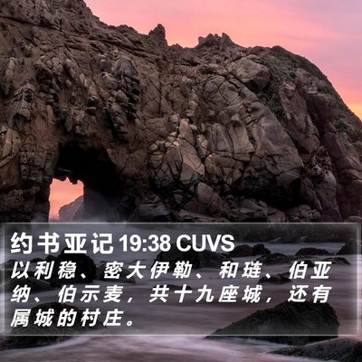 约 书 亚 记 19:38 CUVS Bible Verse Image