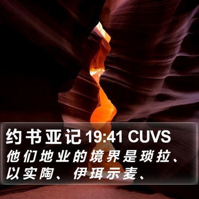 约 书 亚 记 19:41 CUVS Bible Verse Image