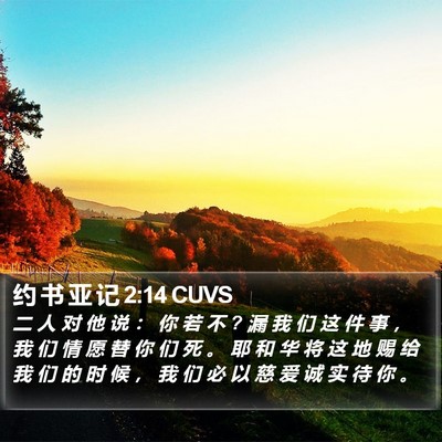 约 书 亚 记 2:14 CUVS Bible Verse Image