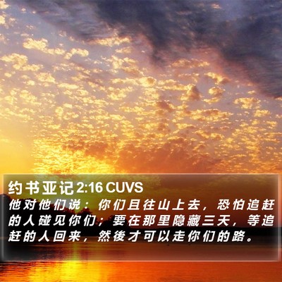 约 书 亚 记 2:16 CUVS Bible Verse Image