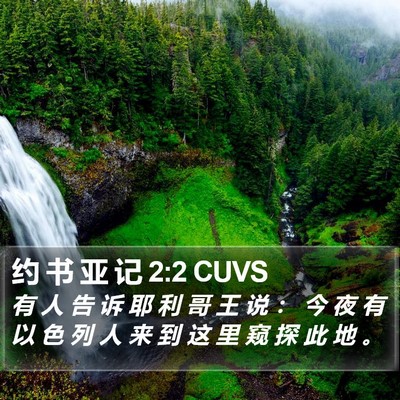 约 书 亚 记 2:2 CUVS Bible Verse Image
