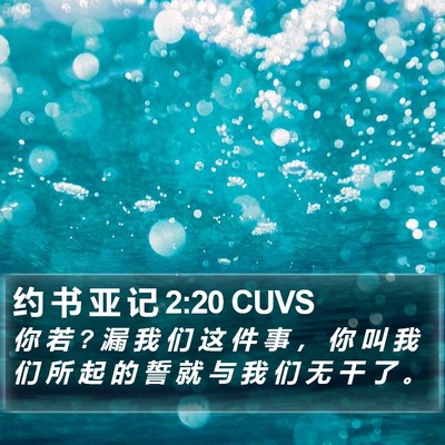 约 书 亚 记 2:20 CUVS Bible Verse Image