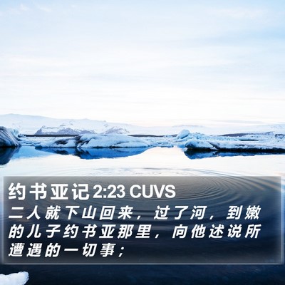 约 书 亚 记 2:23 CUVS Bible Verse Image