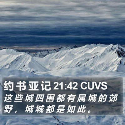 约 书 亚 记 21:42 CUVS Bible Verse Image