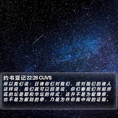 约 书 亚 记 22:28 CUVS Bible Verse Image