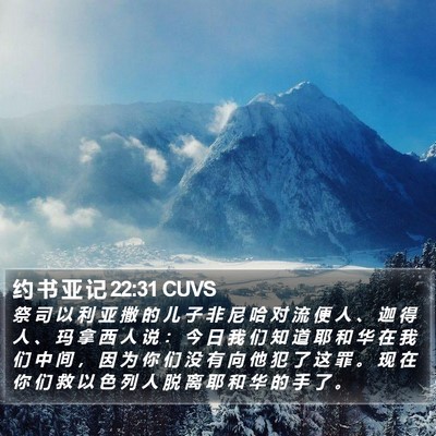 约 书 亚 记 22:31 CUVS Bible Verse Image