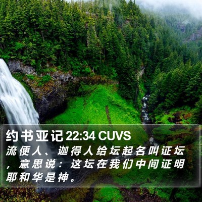 约 书 亚 记 22:34 CUVS Bible Verse Image