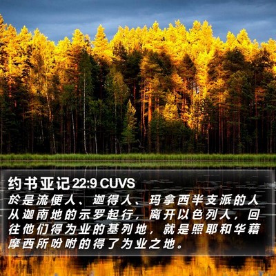 约 书 亚 记 22:9 CUVS Bible Verse Image