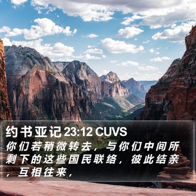 约 书 亚 记 23:12 CUVS Bible Verse Image