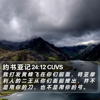 约 书 亚 记 24:12 CUVS Bible Verse Image