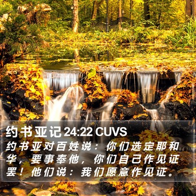 约 书 亚 记 24:22 CUVS Bible Verse Image