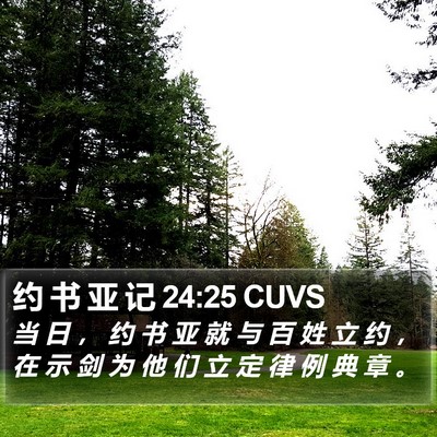 约 书 亚 记 24:25 CUVS Bible Verse Image