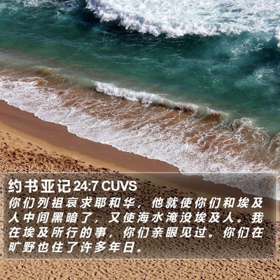 约 书 亚 记 24:7 CUVS Bible Verse Image