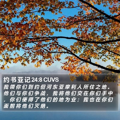 约 书 亚 记 24:8 CUVS Bible Verse Image