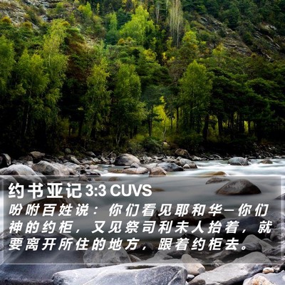 约 书 亚 记 3:3 CUVS Bible Verse Image