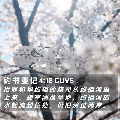约 书 亚 记 4:18 CUVS Bible Verse Image